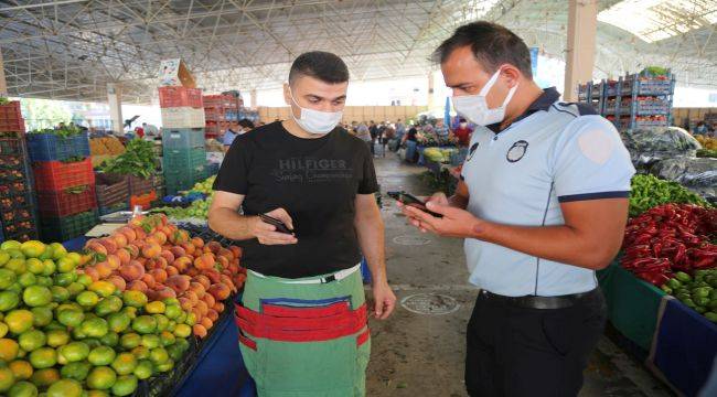 Gaziemir pazarlarında HES kodu denetimi