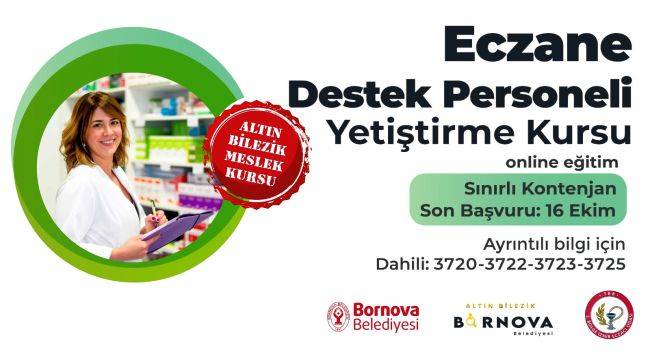 Bornova'da hem iş arayan gençlere, hem eczanelere destek